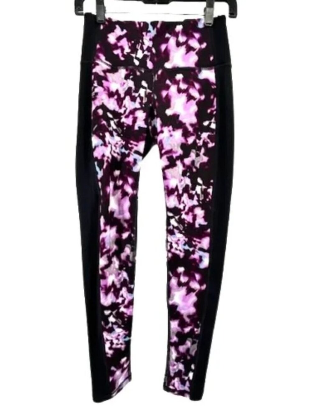 Ideology Women's XS Purple Tie-Dye Print Leggings w/ Mesh Inserts Activewear